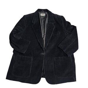 Vintage 80s JP Collection Black Corduroy Jacket Women’s Plus Size 24
